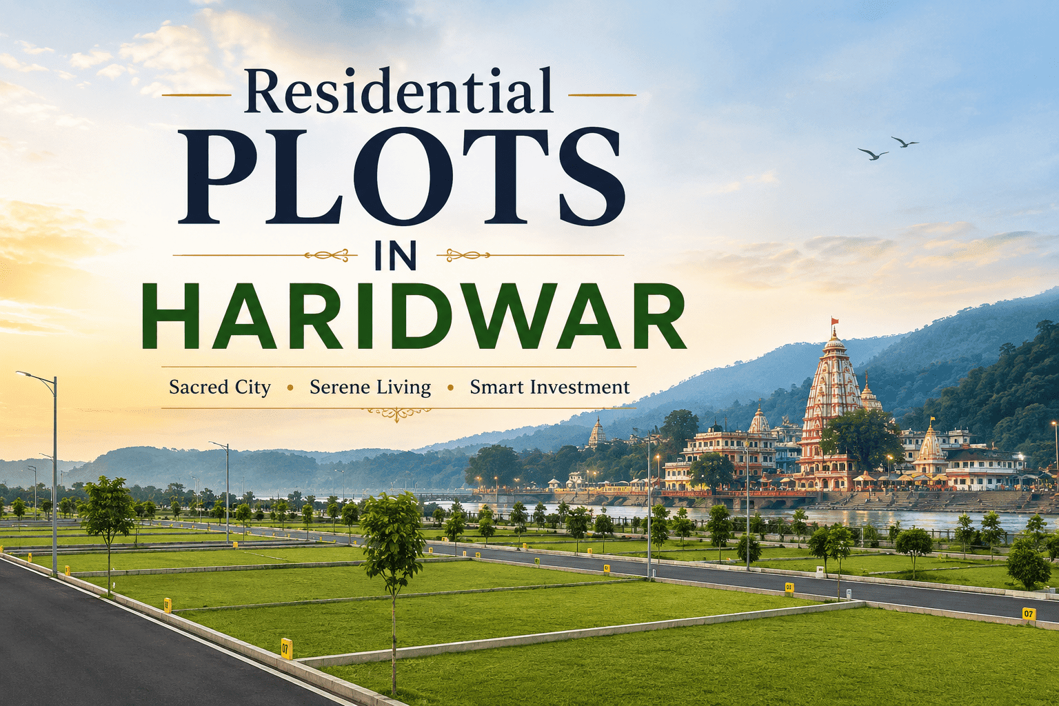 Beautiful residential plots in Haridwar with scenic views and modern amenities.